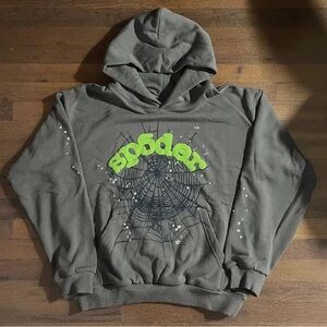 Sp5der Web Hoodie Grey Large